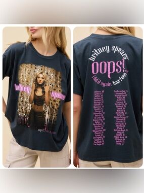 Britney Spears Oops I Did It Again Daydreamer Tour Tee T-Shirt Medium Vintage